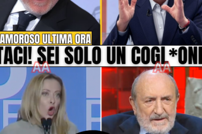 UN GESTO IMPREVISTO HA GELATO LO STUDIO… E DA LÌ È CAMBIATO TUTTO. Non è stata una frase, né una fuga di audio. Questa volta il detonatore è stato un singolo gesto, catturato dalle telecamere prima che qualcuno potesse intervenire: Galimberti che sorride, inclinando la testa con quella lentezza provocatoria… un gesto che in regia è stato definito “più tagliente di qualunque insulto”. Il pubblico ha trattenuto il fiato, gli ospiti hanno finto di non vedere, ma la Premier no. La sua reazione — secca, chirurgica, glaciale — ha ribaltato l’intero segmento: niente urla, niente caos, solo una frase pronunciata con una calma spietata che ha fatto impallidire gli autori del programma. Da quel momento, i microfoni si sono spenti di colpo, la scaletta è stata riscritta, e in corridoio si mormora che il conduttore abbia chiesto una pausa “per ragioni tecniche”. Ma chi era presente sa benissimo cos’è successo davvero: quel gesto ha aperto la porta allo scontro più umiliante della serata… e Meloni non ha lasciato superstiti.