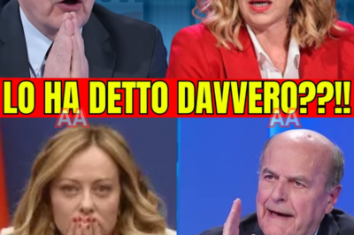 🚨 UNA FRASE CAMBIA TUTTO: BERSANI ATTACCA, MELONI RISPONDE SENZA ALZARE LA VOCE, LO STUDIO VA IN CONFUSIONE, LA REGIA TENTA DI TAGLIARE MA LA DIRETTA CONTINUA E L’ITALIA RESTA INCOLLATA.All’inizio sembra il solito confronto televisivo. Pier Luigi Bersani alza il tono, affonda il colpo, convinto di guidare la scena. Poi arriva la risposta di Giorgia Meloni. Non urla. Non interrompe. Una frase sola, pronunciata con calma chirurgica, e qualcosa si spezza. Lo studio reagisce in modo imprevedibile: mormorii, gesti fuori controllo, sguardi che cercano la regia. I tecnici tentano di intervenire, ma la diretta è già sfuggita di mano. In quel momento i ruoli si confondono, le certezze crollano e i retroscena iniziano a filtrare, uno dopo l’altro. Nulla viene spiegato fino in fondo, ma ogni dettaglio pesa. È qui che il dibattito smette di essere televisione e diventa un caso nazionale.
