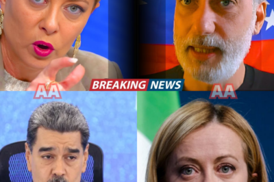 CHE BASTONATA CLAMOROSA! MELONI ZITTISCE IL MANIFESTANTE PRO-MADURO, MA DIETRO QUELLO SCONTRO ESPLODE UN INTRIGO DI POTERE, REGIA MEDIATICA E CALCOLI POLITICI CHE NESSUNO HA IL CORAGGIO DI RACCONTARE FINO IN FONDO. Non è stata solo una risposta dura, né un semplice botta e risposta davanti alle telecamere. È stato un momento preciso, calibrato, in cui una voce interrompe, lo sguardo cambia e la scena si ribalta mentre il manifestante diventa improvvisamente il detonatore di una narrazione molto più grande. Le immagini corrono, i titoli esplodono, ma ciò che resta fuori campo pesa più di ciò che viene mostrato. Le telecamere erano già lì, pronte a catturare l’istante giusto. I microfoni hanno raccolto ogni parola, ma non tutte le intenzioni. Dietro, qualcuno osserva, misura, valuta l’impatto. Perché proprio quella frase? Perché proprio quel taglio? E soprattutto, a chi conviene che questo scontro diventi il simbolo di una battaglia ideologica globale? Non è solo Meloni contro un manifestante. È una leader sotto pressione internazionale, un volto trasformato in icona, e una macchina mediatica che decide chi appare forte e chi deve sembrare isolato. Dopo quella “bastonata”, nei corridoi del potere c’è chi ha smesso di sorridere. E c’è chi teme che il vero scontro debba ancora iniziare.