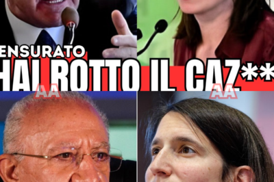 SCANDALO NEL PD: VINCENZO DE LUCA SFIDA APERTAMENTE ROMA, METTE ALL’ANGOLO ELLY SCHLEIN E FA ESPLODERE UNA GUERRA DI POTERE CHE SCOPRE FRATTURE, RICATTI POLITICI E UNA LEADERSHIP SEMPRE PIÙ ISOLATA.  Non è una semplice polemica interna. È uno strappo che fa tremare tutto il Partito Democratico. Vincenzo De Luca alza il livello dello scontro e lancia un messaggio diretto a Roma, ignorando linee, richiami e mediazioni. Elly Schlein resta esposta, costretta a incassare un colpo che pesa più di mille voti mancati. Dietro le dichiarazioni ufficiali si muovono correnti, veti incrociati e dossier pronti a emergere. Il partito appare diviso, paralizzato, mentre l’opinione pubblica osserva una leadership messa alla prova come mai prima. Non è solo Campania contro Nazionale. È un regolamento di conti che parla di controllo, di futuro e di sopravvivenza politica. E quando uno dei volti più forti sfida apertamente il centro, il segnale è chiaro: nulla è più sotto controllo.